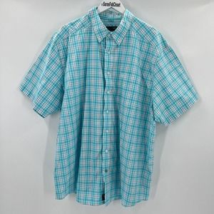 Ariat Men's Blue Plaid Casual Button Down Shirt